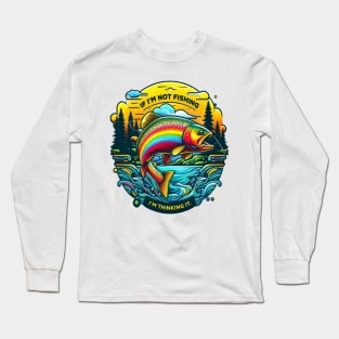 Vibrant Dawn on the Angler’s Dream Rainbow Trout Long Sleeve T-Shirt